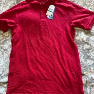 NEW Boys Nautica Red Polo Shirt - Size L(14/16)